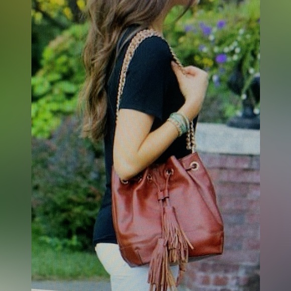 REBECCA MINKOFF "LEXI" BISCUIT BROWN BUCKET BAG 🌟EUC🌟 - Picture 16 of 17